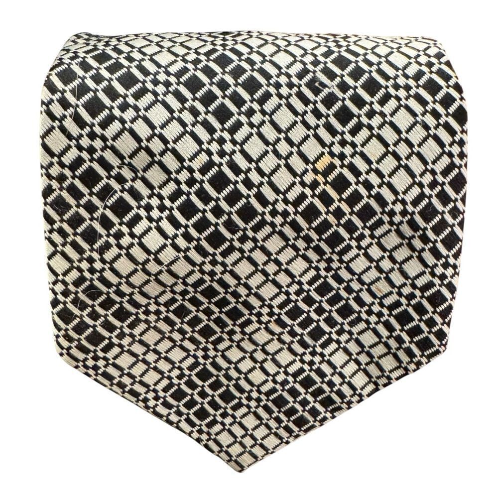 Vintage 70’s Black & White Checkered Tie